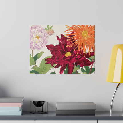 Radiant Dahlias by Tanigami Kônan – Japanese Botanical Splendor
