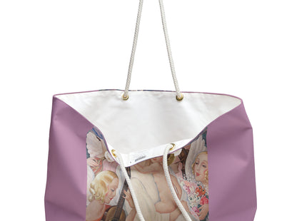 Madonna with Child surrounded by musical angels by Gerda Wegener Weekender Bag