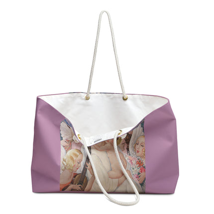 Madonna with Child surrounded by musical angels by Gerda Wegener Weekender Bag