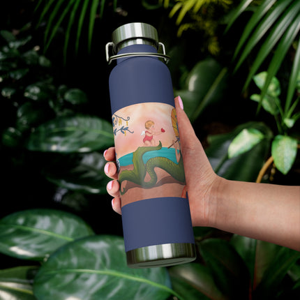 Mermaid with Parasol and Cupid by George Barbier Copper Vacuum Insulated Bottle, 22oz