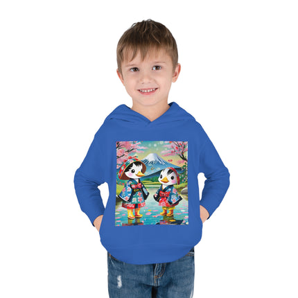 Rainy Day Ducks Toddler Pullover Fleece Hoodie