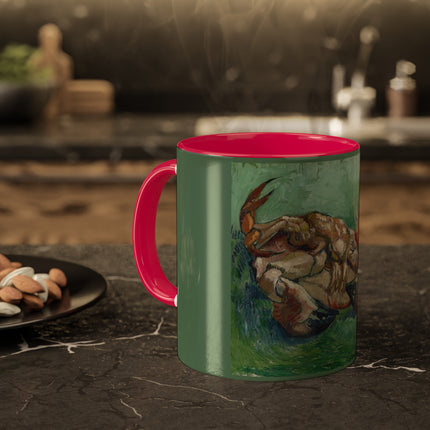 Crab on its Back by Vincent Van Gogh Colorful Mugs, 11oz