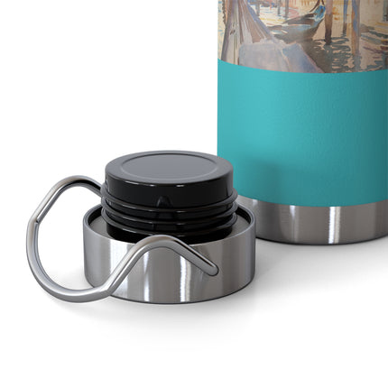 Gondola Moorings on the Grand Canal by John Singer Sargent Copper Vacuum Insulated Bottle, 22oz