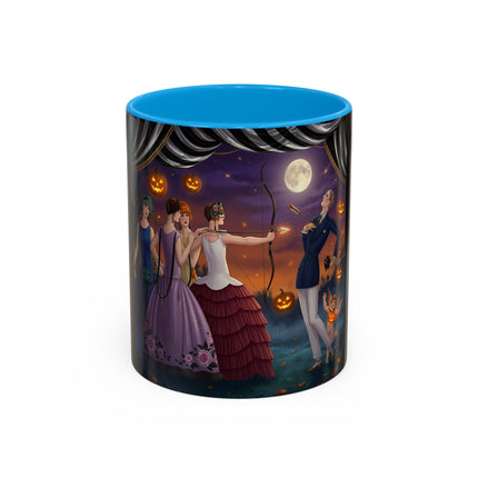 🏹🎃 Cupid's Arrow At Pumpkin Moon Manor Colorful Mug – Romantic Halloween Charm