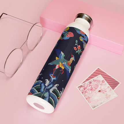 Rank Badge with Mandarin Duck Slim Water Bottle