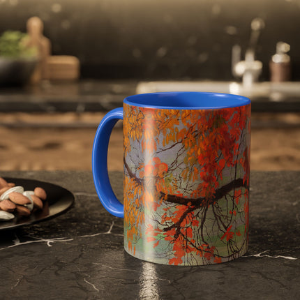 Autumn leaves by Edward Okuń Colorful Mugs (11oz, 15oz)