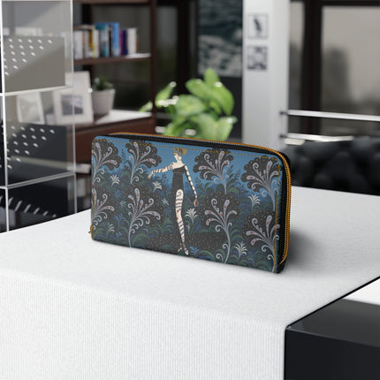 🖤✨ The Midnight Jeweled Garden Wallet – Art Deco Fashion Elegance
