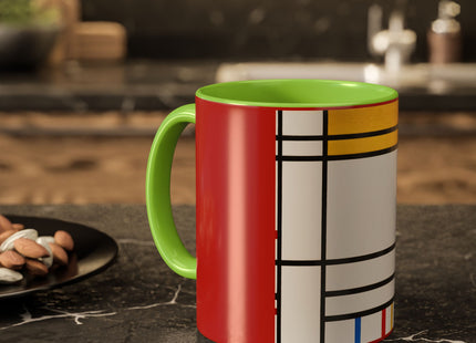 Place de la Concorde by Piet Mondrian Colorful Mugs (11oz, 15oz)