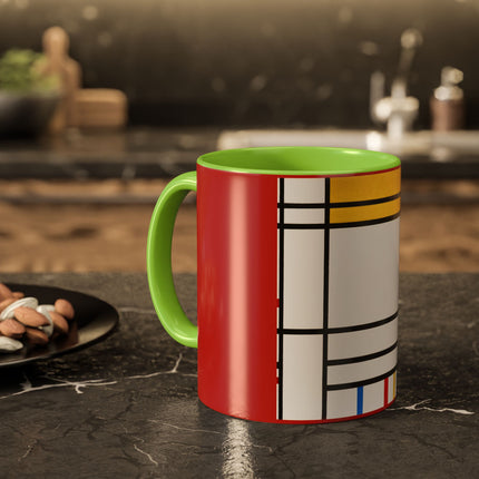 Place de la Concorde by Piet Mondrian Colorful Mugs (11oz, 15oz)