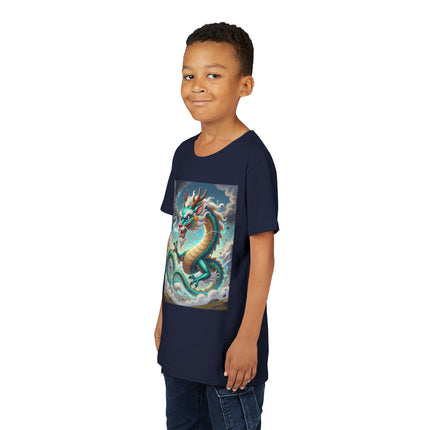 Tibetan Dragon in Battle Youth Short Sleeve Tee