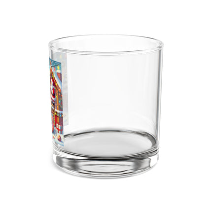 Playful Dragon's Christmas Rocks Glass, 10oz