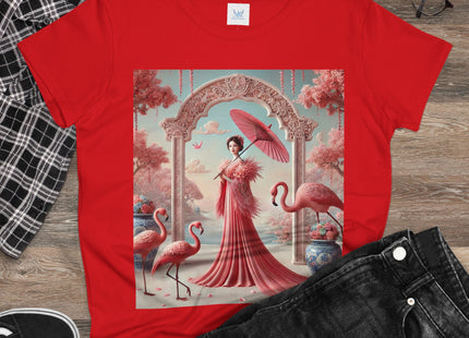 Petals, Porcelain, and Flamingos Cotton Tee