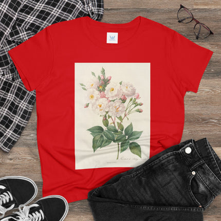 Rosa Noisettiana by Pierre Joseph Redouté Women's Midweight Cotton Tee
