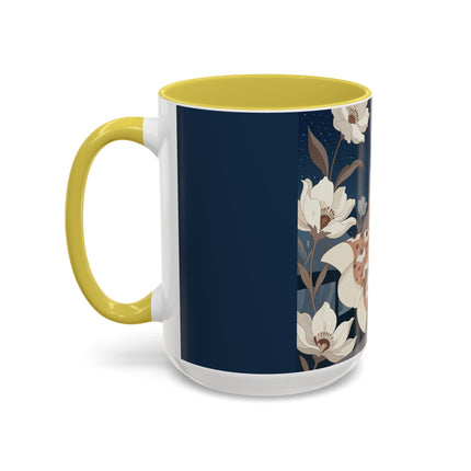 🌸✨ The Midnight Magnolia Masquerade Colorful Mug – Art Deco Nocturne