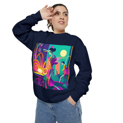 Dance of the Skeleton Ballerinas Unisex Garment-Dyed Sweatshirt