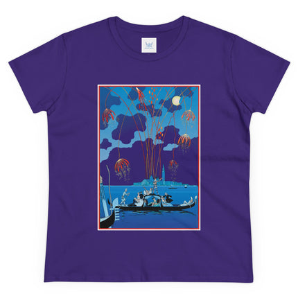 Fireworks in Venice by George Barbier Women's Midweight Cotton Tee