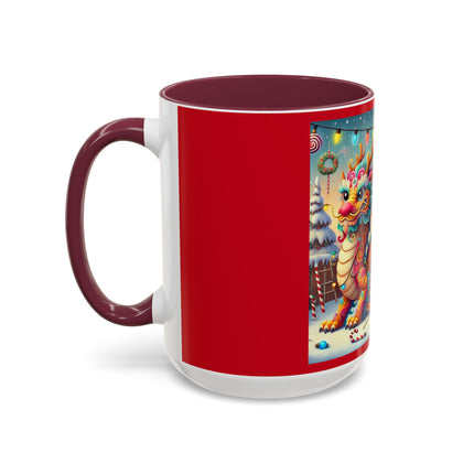 Playful Dragon's Christmas Colorful Mugs (11oz, 15oz)