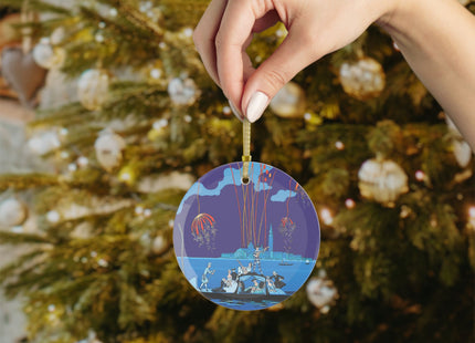Fireworks in Venice Glass Ornament