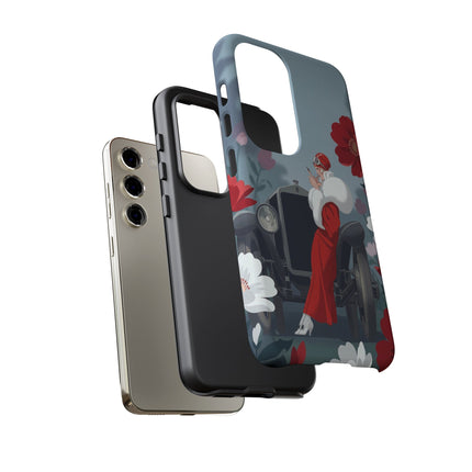 🚗🌺 The Lady Of The Grand Touring Car Phone Case – Art Deco Motoring Elegance