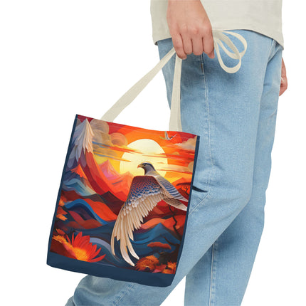 Falcon's Sunset Masterpiece Tote Bag (AOP)