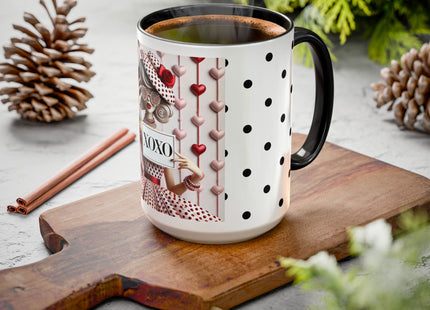 Fashionably Yours, XOXO Colorful Mugs (11oz, 15oz)