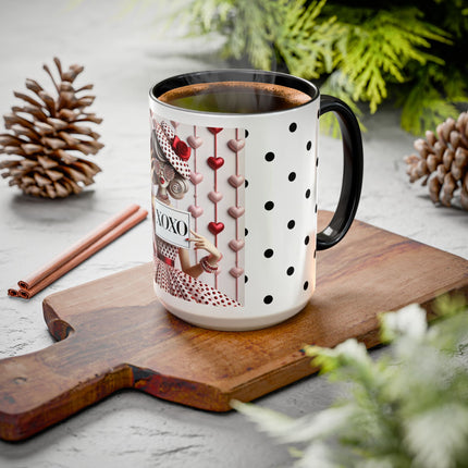 Fashionably Yours, XOXO Colorful Mugs (11oz, 15oz)
