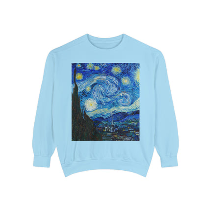The Starry Night by Vincent Van Gogh Garment-Dyed Sweatshirt
