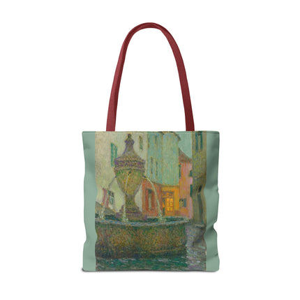 La Fontaine, Saint-Paul De Vence by Henri Le Sidaner Tote Bag (AOP)
