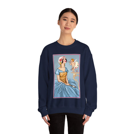 The Enchanting Painter: A Fairy's Artistic Touch Heavy Blend™ Crewneck Sweatshirt