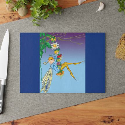 A Fairy's Delight Glass Cutting Board