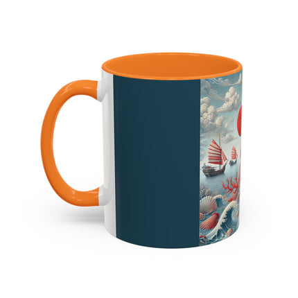 Ladies by the Quiet Sea Colorful Mugs (11oz, 15oz)