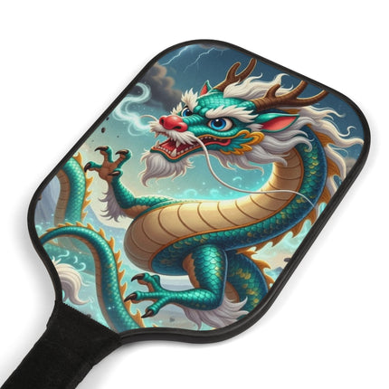 Tibetan Dragon in Battle Pickleball Kit – Fierce Flames & Epic Power