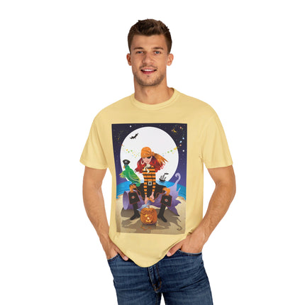 Moonlit Pirate Halloween Unisex Garment-Dyed T-shirt