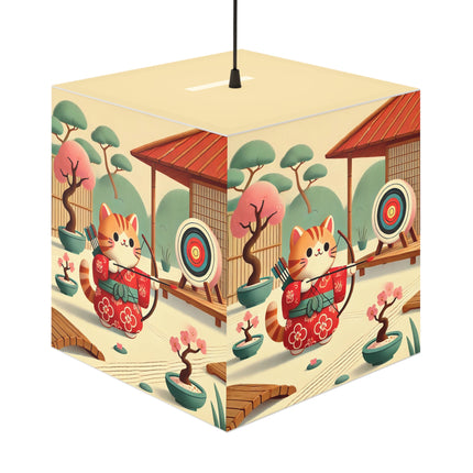 🏹🌸 Archer Kitten in the Zen Garden Light Cube Lamp – Focus, Whimsy & Zen Balance