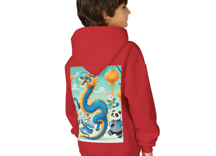 Blue & Gold Dragon Festival Parade Youth Heavy Blend Hooded Sweatshirt