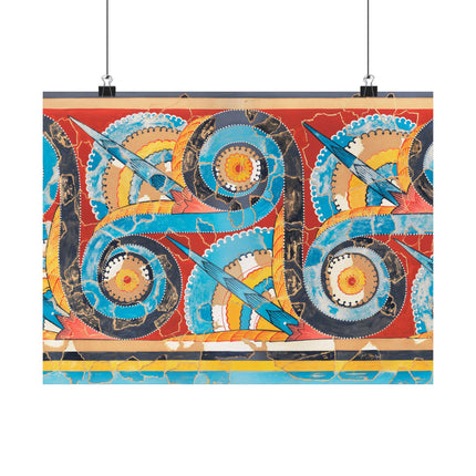 Reproduction of S-Spiral Frieze by Emile Gilliéron Premium Matte Horizontal Poster