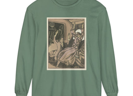 L’Attentat by Fernand Siméon Garment-dyed Long Sleeve T-Shirt