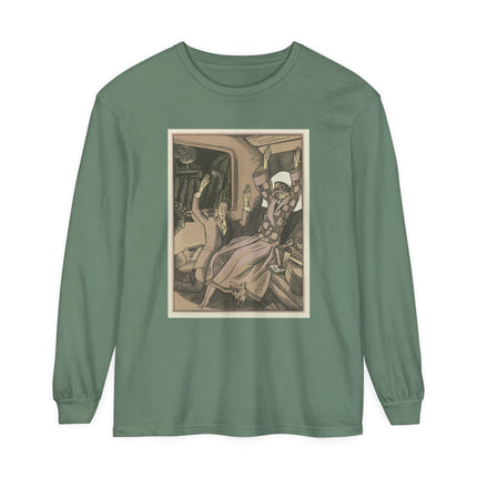 L’Attentat by Fernand Siméon Garment-dyed Long Sleeve T-Shirt
