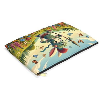 The Rabbit Gladiator Flat Pouch – Adventurous Spirit & Heroic Charm