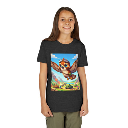 Red-Tailed Hawk in Battle Youth Short Sleeve Tee