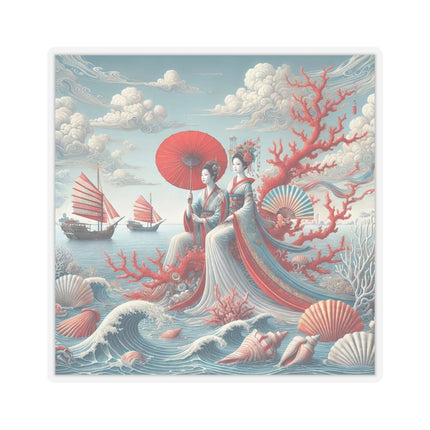 Ladies by the Quiet Sea Kiss-Cut Stickers (4 Sizes)