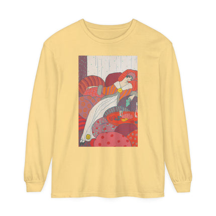 Les Coussins by Georges Lepape Garment-dyed Long Sleeve T-Shirt