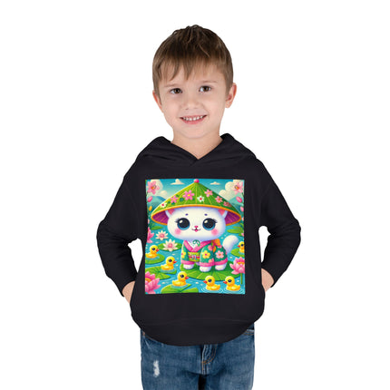Lily Pond Stroll Toddler Pullover Fleece Hoodie