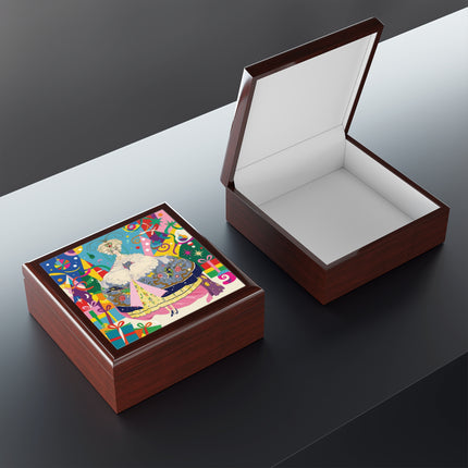 🎀✨ The Christmas Court Of Joy Jewelry Box – Art Deco Holiday Fantasy