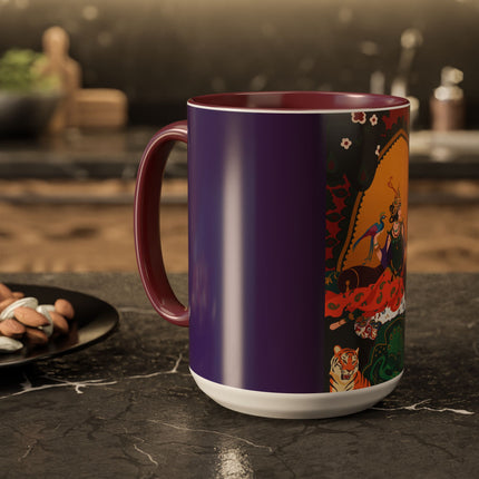 The Jewel Pavilion Colorful Mug (11oz, 15oz) – Royal Elegance, Peacock Beauty & Jewel-Toned Splendor