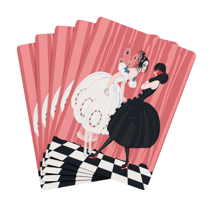 🎭🖤 The Masquerade Secret Playing Cards – Art Deco Fashion Whimsy
