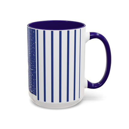 Snowman in Falling Snow Colorful Mugs (11oz, 15oz)