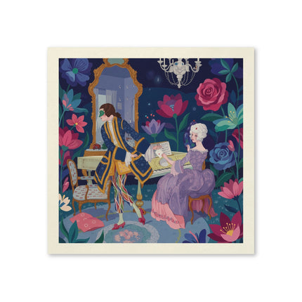 🌺🎼 The Garden Sonata Napkins – Art Deco Musical Fantasy