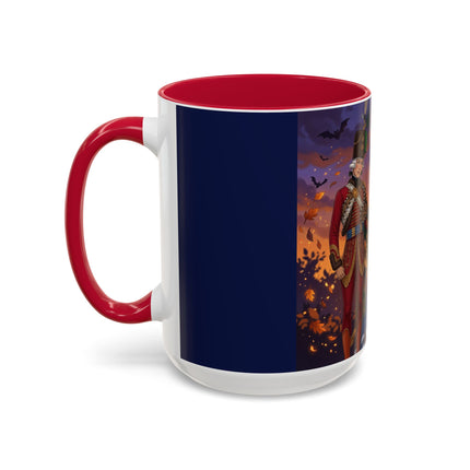 🎃💙 The Pumpkin Lantern Courtship Colorful Mug – Romantic Halloween Elegance