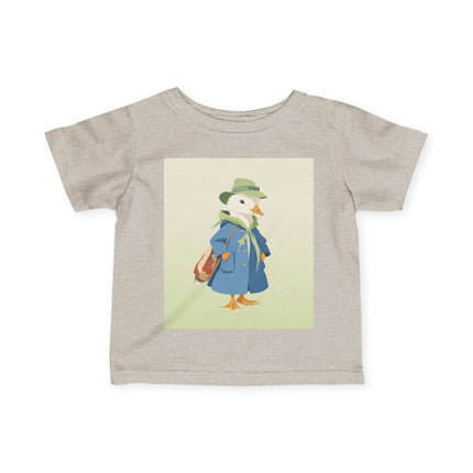 🦆🎒 The Little Woodland Duck Explorer Infant Fine Jersey Tee – Whimsical Storybook Adventure